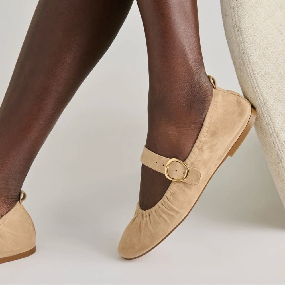 Dolce Vita Caely Ballet Flat in Camel Suede - Picture 2 of 3